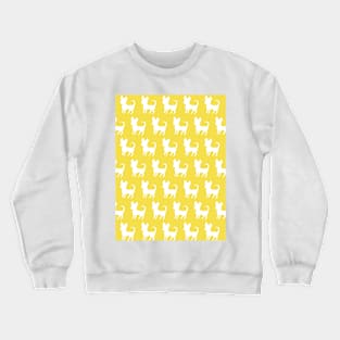 Chihuahua silhouette print (large) Pantone Illuminating Yellow Crewneck Sweatshirt